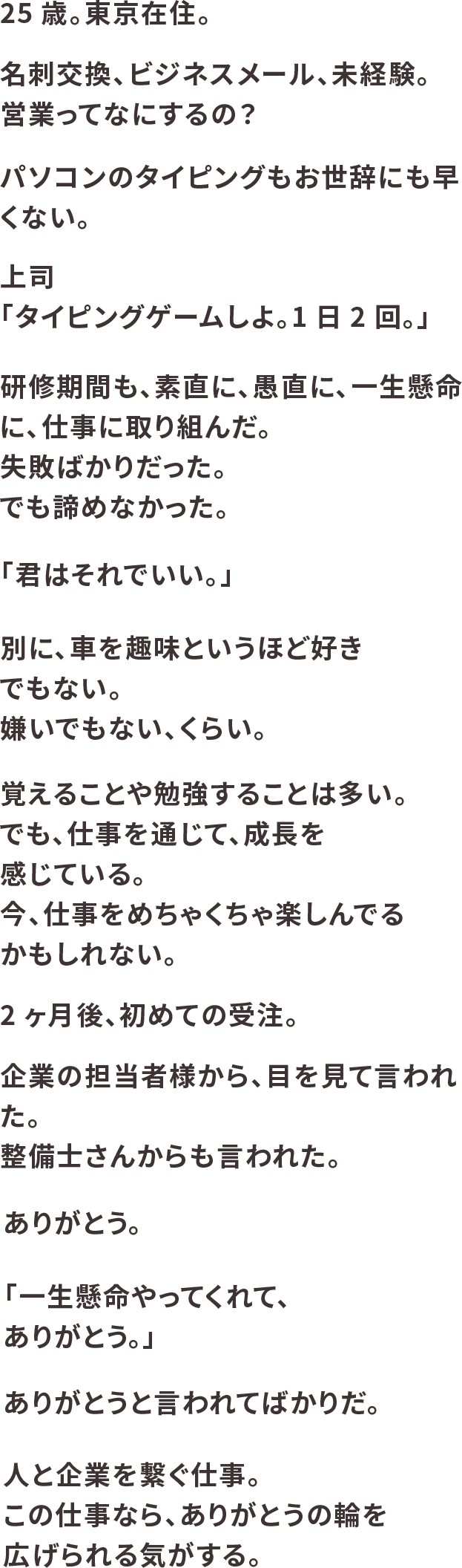 25歳。東京在住。